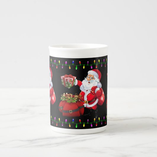 Weihnachten Tasse, Vintag, frohe Weihnachten Weihn Porzellantasse (Vorderseite)