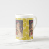 Weihnachten Tasse, Vintager Weihnachtsmann, Frohe  Porzellantasse (Vorderseite Rechts)