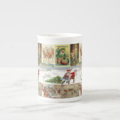 Weihnachten Tasse, Vintager Weihnachtsmann, Frohe Porzellantasse (Vorderseite)
