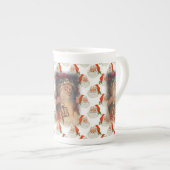 Weihnachten Tasse, Vintager Weihnachtsmann Porzellantasse (Vorderseite Rechts)