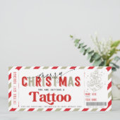 Weihnachten Tattoo Geschenkgutschein Vorlage Idee (Stehend Vorderseite)