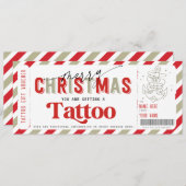 Weihnachten Tattoo Geschenkgutschein Vorlage Idee (Vorne/Hinten)