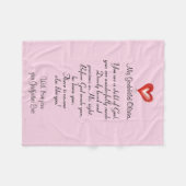 Weihnachten / Taufen Geschenk für Godchild, Custom Fleecedecke (Vorderseite (Horizontal))