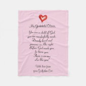 Weihnachten / Taufen Geschenk für Godchild, Custom Fleecedecke (Vorderseite)