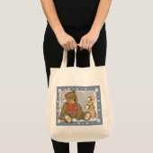 Weihnachten Teddy und Bunny Tragetasche (Vorderseite (Produkt))