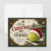 Weihnachten Tennis mit Ball Santa Hut  (Vorne/Hinten)
