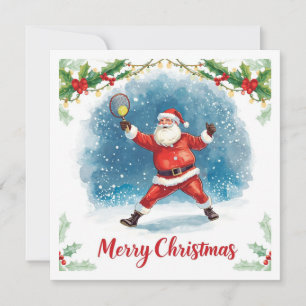 Weihnachten Tennis mit Santa auf dem Platz