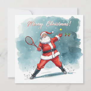 Weihnachten Tennis mit Santa auf dem Platz