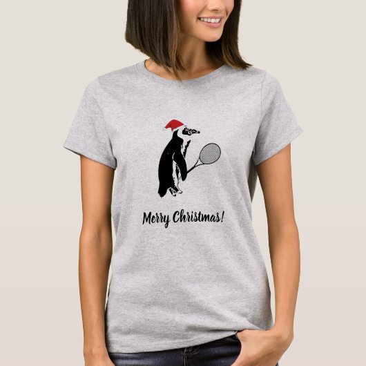 Weihnachten Tennis Pinguin T - Shirt (Vorderseite)