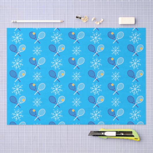 🎄 Weihnachten 🎾 Tennisblau Seidenpapier (Handwerk)