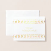 Weihnachten - Text personalisiert Folienkarte (Vorderseite mit Umschlag)