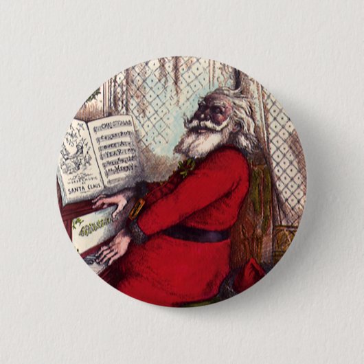 Weihnachten, Thomas Nast Weihnachtsmann Piano Button (Vorderseite)