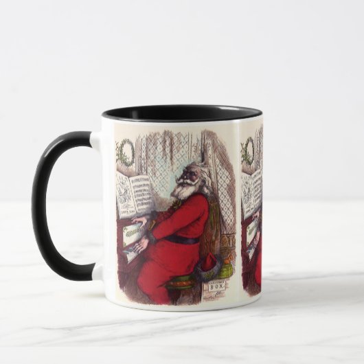 Weihnachten, Thomas Nast Weihnachtsmann Piano Tasse (Links)