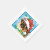 Weihnachten Tibetan Spaniel Napkins Serviette (Ecke)