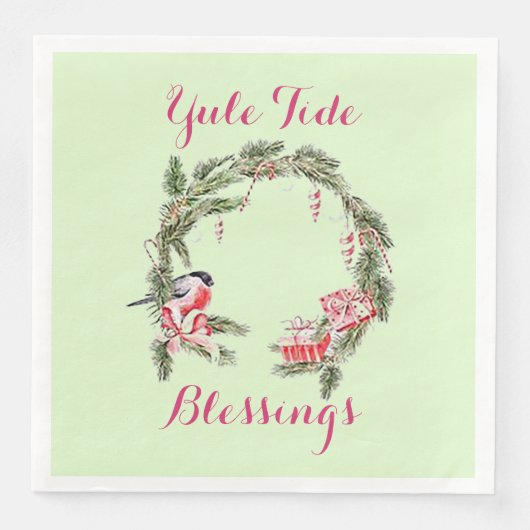 Weihnachten Tide Segen Papier Napkins Serviette (Vorderseite)