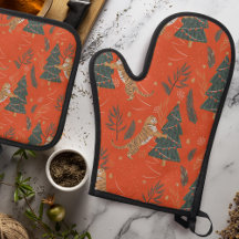 Weihnachten Tiger und Weihnachtsbaum