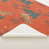 Weihnachten Tiger und Weihnachtsbaum Sherpadecke (3/4)