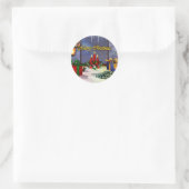 Weihnachten Time Reflections Holiday Art GIFT LEHR Runder Aufkleber (Tasche)