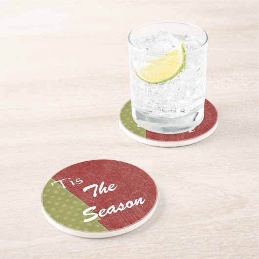 Weihnachten 'TIS THE SAASON Drink Untersetzer (Seite)