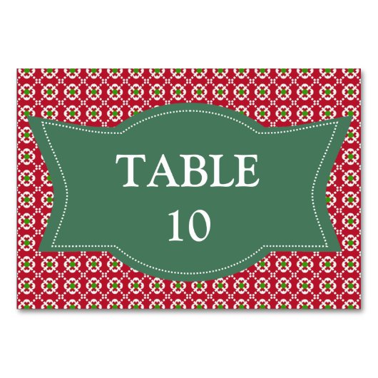 Weihnachten Tischnummer (Rückseite)