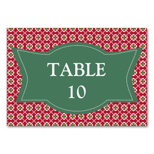 Weihnachten Tischnummer (Vorderseite)