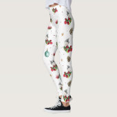 Weihnachten Titmouse Winter Muster Leggings (Links)