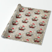 Weihnachten Toggenburg Kinderziege Poinsettia Wrea Geschenkpapier (Ungerollt)