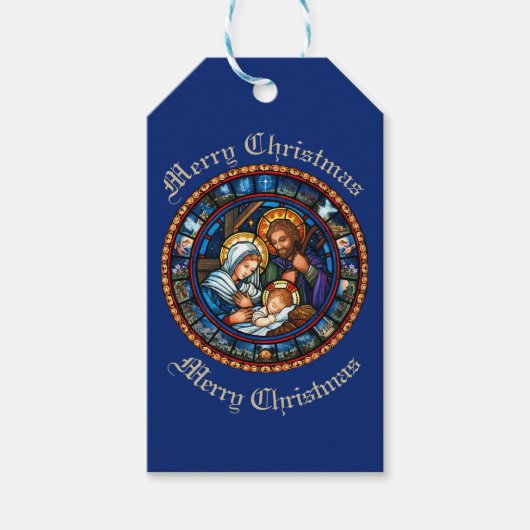 Weihnachten Traditionelle Krippe Geschenkanhänger (Vorderseite)