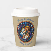 Weihnachten Traditionelle Krippe Pappbecher (Rückseite)