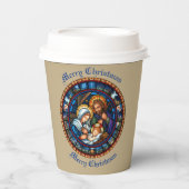 Weihnachten Traditionelle Krippe Pappbecher (Vorderseite)