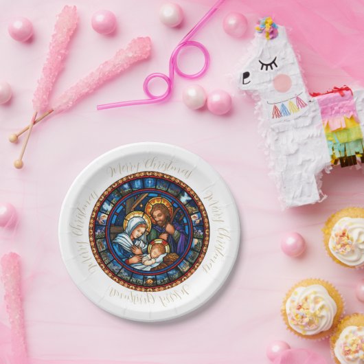 Weihnachten Traditionelle Krippe Pappteller (Party)