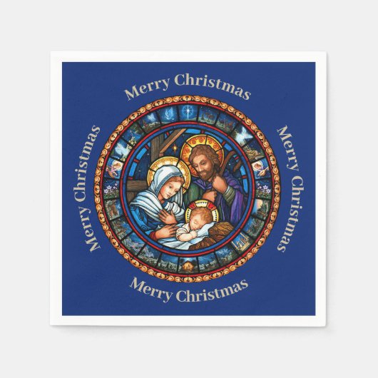 Weihnachten Traditionelle Krippe Serviette (Vorderseite)