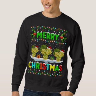 Weihnachten Trauben Fruchtglühende Weihnachtsmannm Sweatshirt