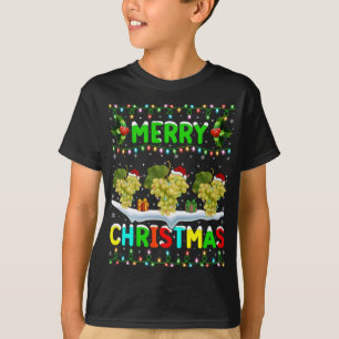 Weihnachten Trauben Fruchtglühende Weihnachtsmannm T-Shirt