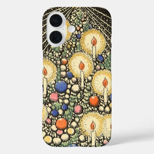 Weihnachten, Tree mit Kerzen und ein Star Case-Mate iPhone Hülle (Rückseite)