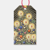 Weihnachten, Tree mit Kerzen und ein Star Geschenkanhänger (Vorderseite)