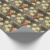 Weihnachten, Tree mit Kerzen und ein Star Geschenkpapier (Ecke)