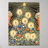 Weihnachten, Tree mit Kerzen und ein Star Poster (Vorne)