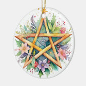 Weihnachten Tree Winter Solstice Blumenstrauß Wicc Keramik Ornament (Links)