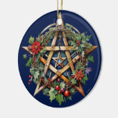 Weihnachten Tree Winter Solstice Holly Wicca Penta Keramik Ornament (Links)