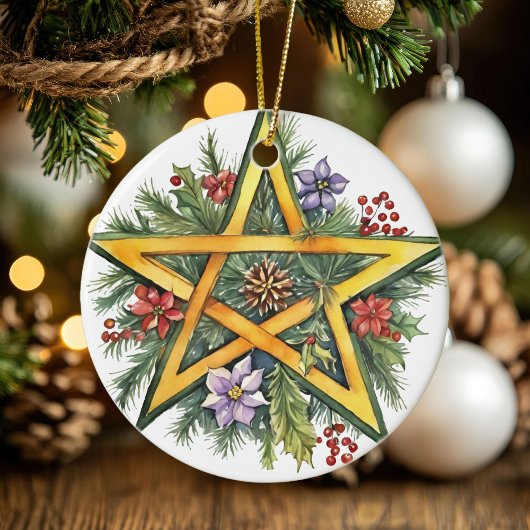 Weihnachten Tree Winter Solstice Landschaft Wicca Keramik Ornament