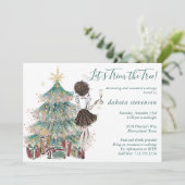 Weihnachten | Tremtrim-Ornament-Austausch Einladung (Stehend Vorderseite)