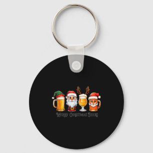 Weihnachten Trinken Frohe Weihnachten Santa Bier Schlüsselanhänger