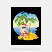 Weihnachten Tropical Beach Funny Santa Claus Acrylschild (Vorderseite)