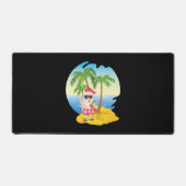 Weihnachten Tropical Beach Funny Santa Claus Schreibtischunterlage (Vorderseite)