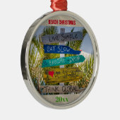 Weihnachten Tropical Beach Inspiration Ornament Aus Metall (Rechts)