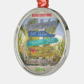 Weihnachten Tropical Beach Inspiration Ornament Aus Metall (Links)