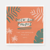 Weihnachten tropisch modern minimal serviette (Vorderseite)