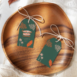 Weihnachten tropisch modern minimalistisch geschenkanhänger