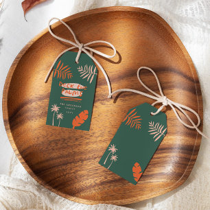 Weihnachten tropisch modern minimalistisch geschenkanhänger